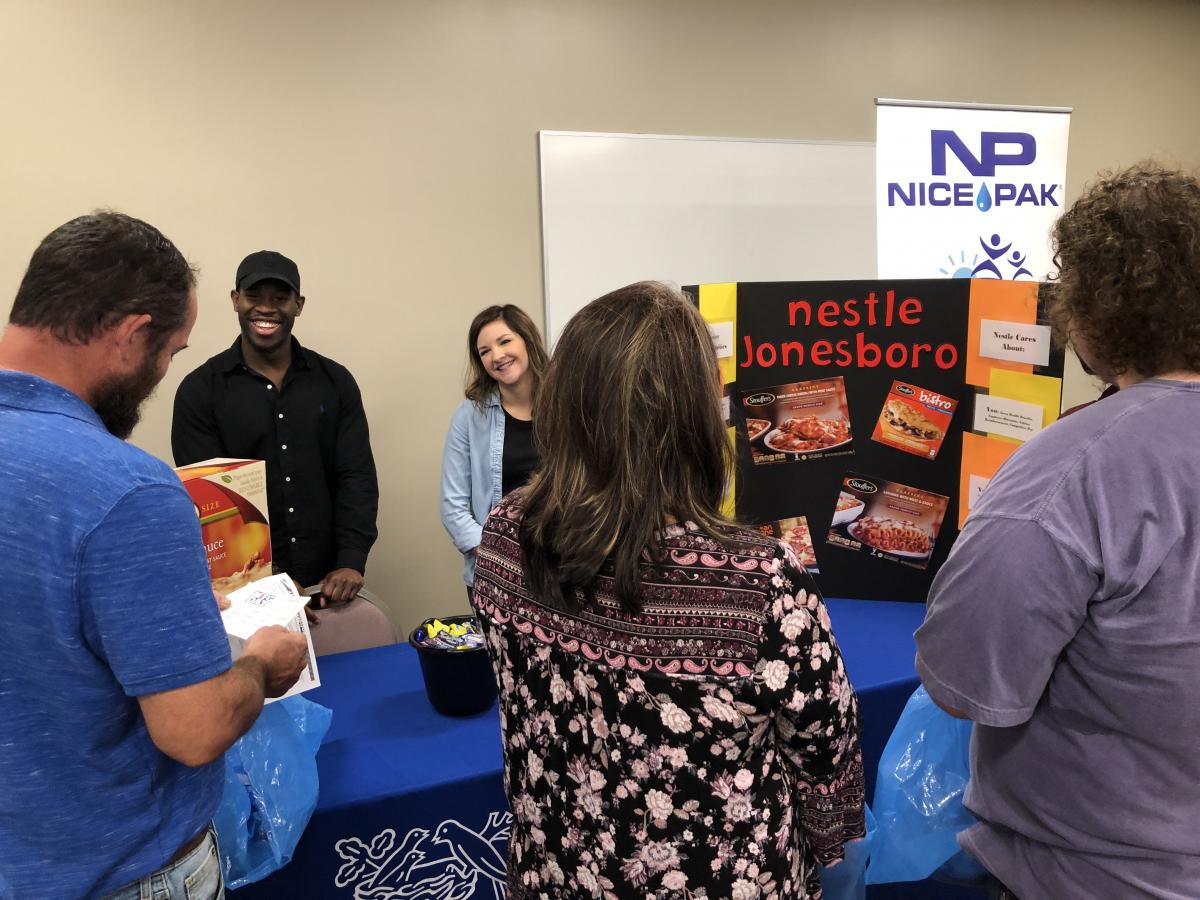 Students visiting with Nestle