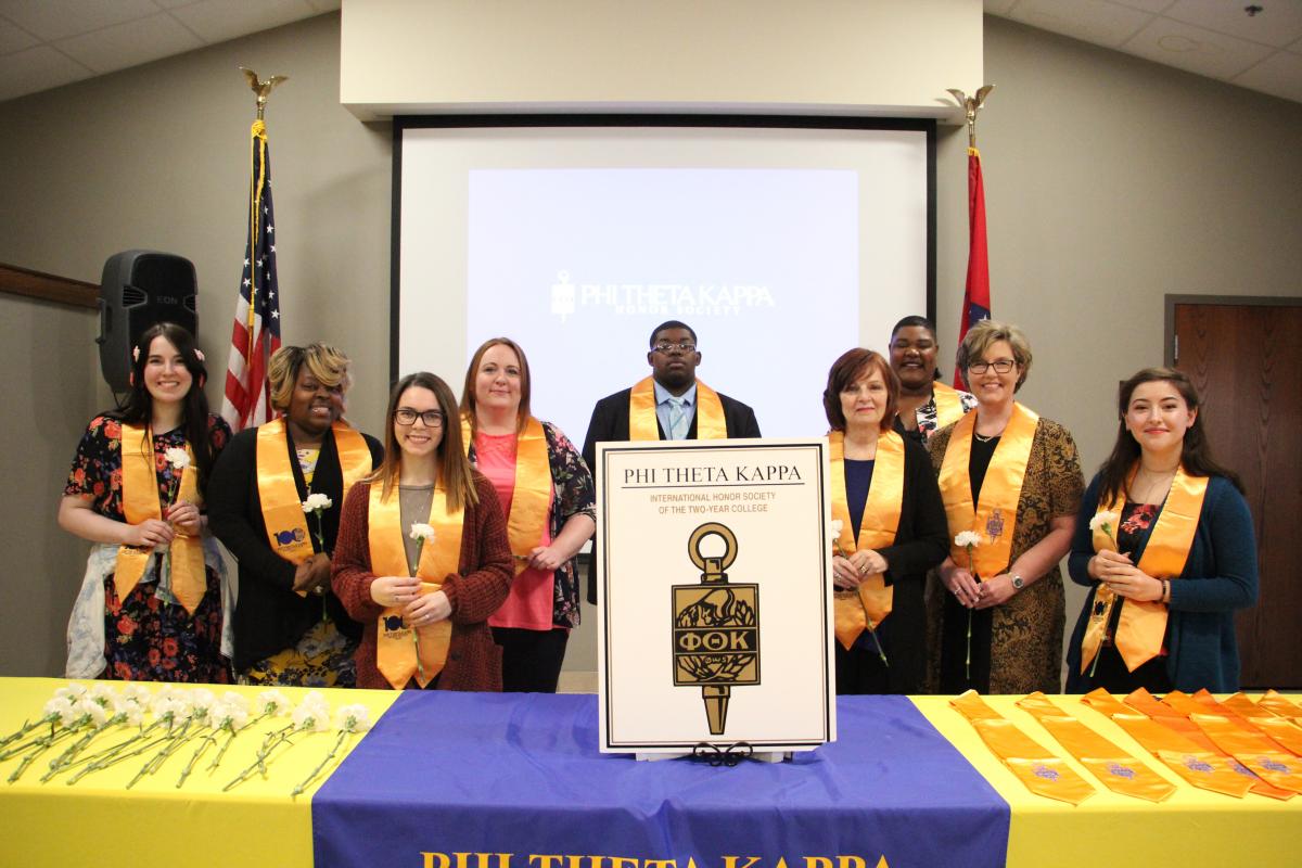 PTK's new members following the induction ceremony.