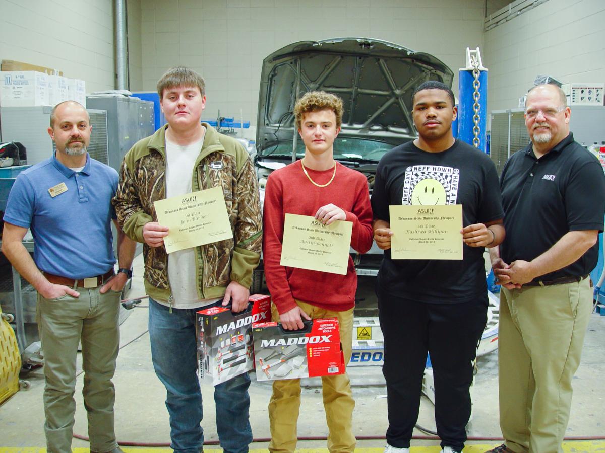 Collision Repair & Refinishing Technology winner pictured at the competition.