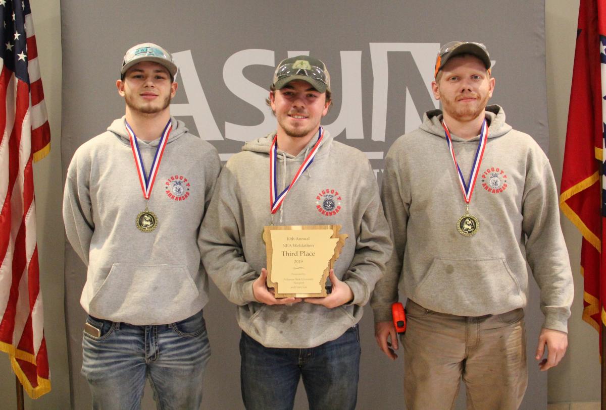 Third place winners pictured from left: Dylan Bellers, Brandon Wellman and Dylan West