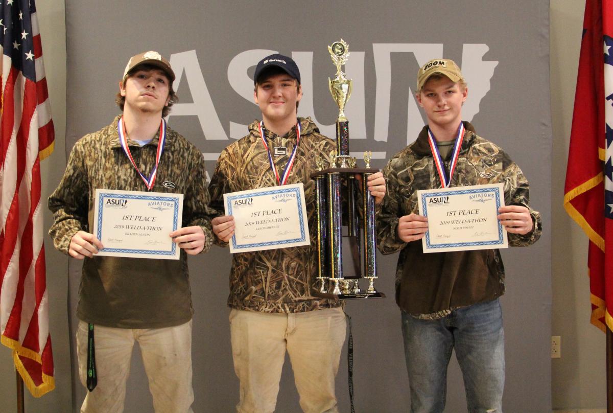  First place winners pictured from left: Braden Austin, Aaron Sherrill and Noah Bishop